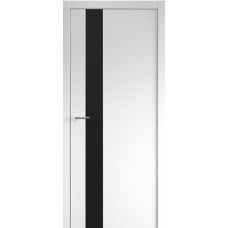 Дверь межкомнатная ALBERO Status G Белая эмаль, стекло черное, кромка с 2х сторон Дверь межкомнатная ALBERO Status G Белая эмаль, стекло черное, кромка с 2х сторон